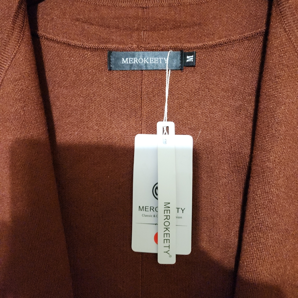 Merokeety Brown Cardigan Sweater - Picture 5 of 6